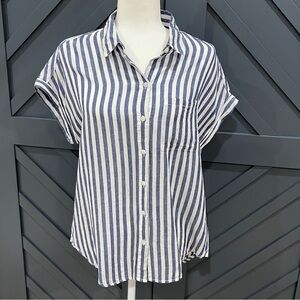 Striped Lola River Blue and White Women's Top